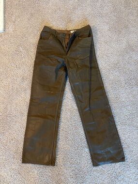 Zara Waxed Brown Jeans